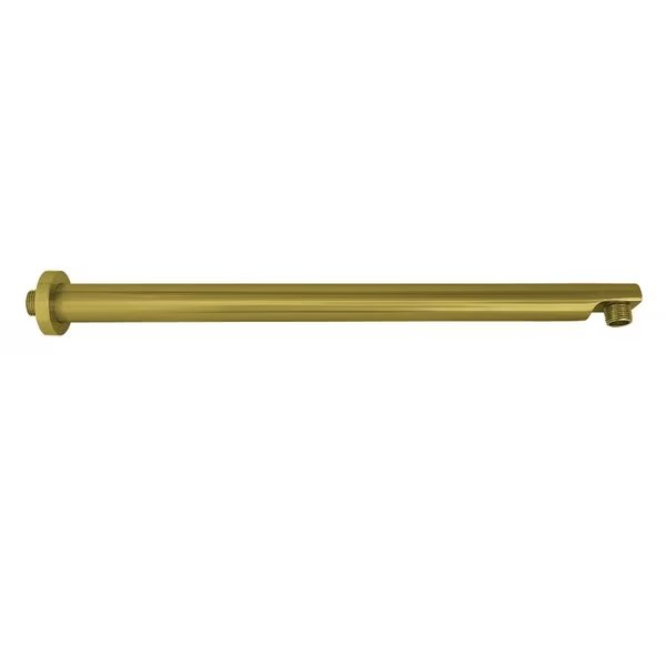 K8119E7 18-Inch Brass Shower Arm with Flange, Brushed Brass, Kingston Brass, Mfr#: K8119E7